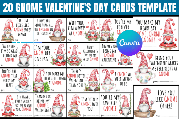 20 Editable Gnome Valentine's Day Cards: A Creative Template Review