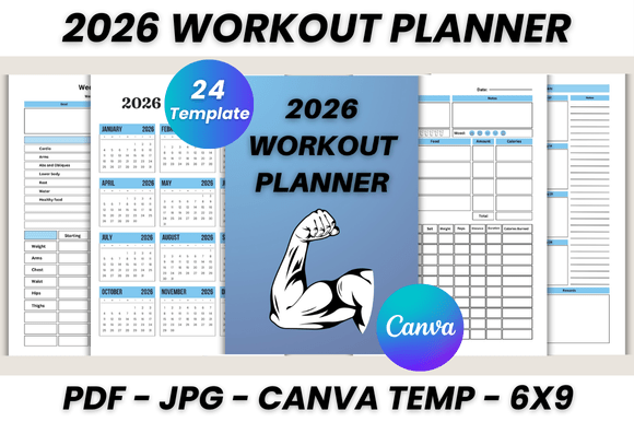 2026 Workout Planner Canva Template: Your Fitness Blueprint