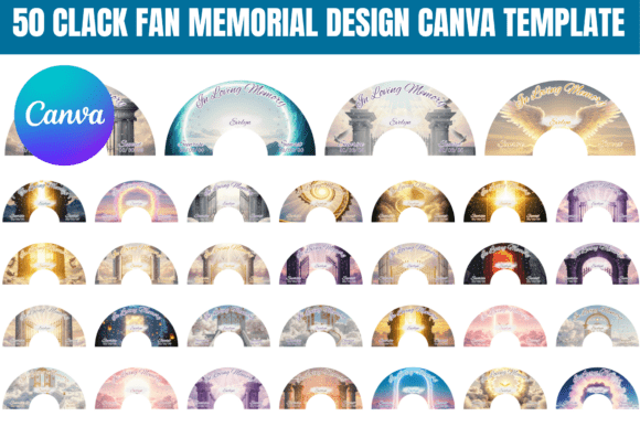 50 Clack Fan Memorial Design Template Bundle