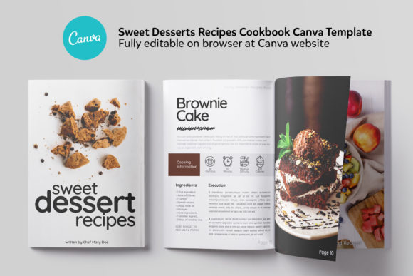 Canva Desserts CookBook Template: A Sweet Design for Your Recipes