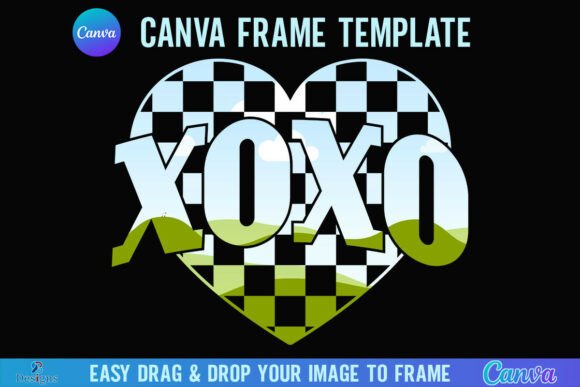Checkered Heart Valentine XOXO Canva: Elevate Your Designs
