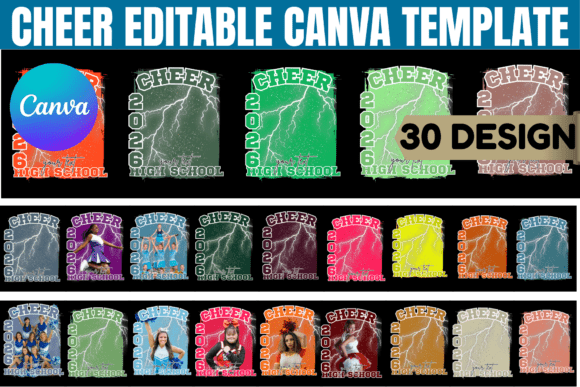 Cheer Editable Canva Template Bundle: Your Ultimate School Spirit Design Kit