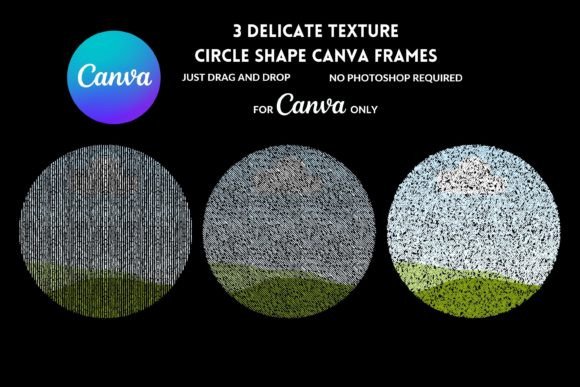 Elevate Your Designs with 3 Circle Shape Canva Frames