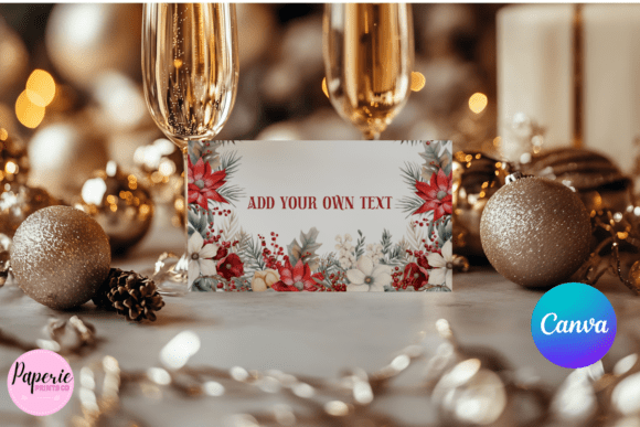 Elevate Your Holiday Tablescape with Editable Floral Place Cards