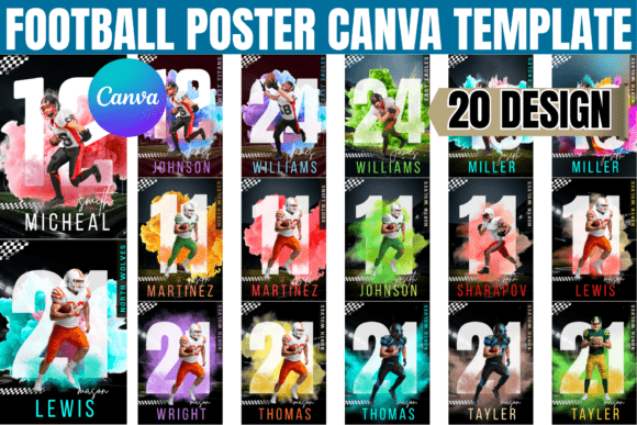 Football Poster Canva Editable Template: Storm the Field
