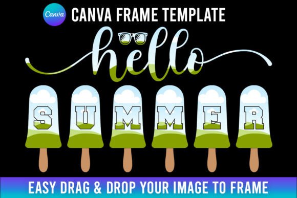Hello Summer Canva Frame Template: Design Bright Seasonal Graphics