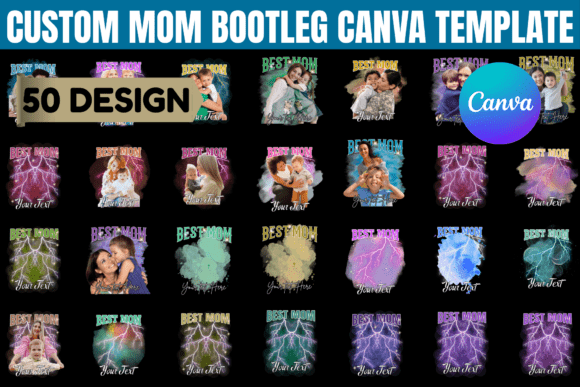 Mastering the Retro Vibe: Custom Mom Bootleg Canva Template Guide
