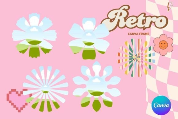 Retro Flower Canva Frame: A Designer's Guide