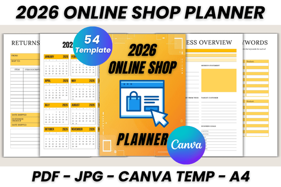 Streamline Your E-commerce: The 2026 Online Shop Planner Canva Template