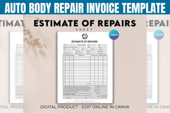 Streamline Your Shop with the Auto Body Repair Invoice & Estimate Template