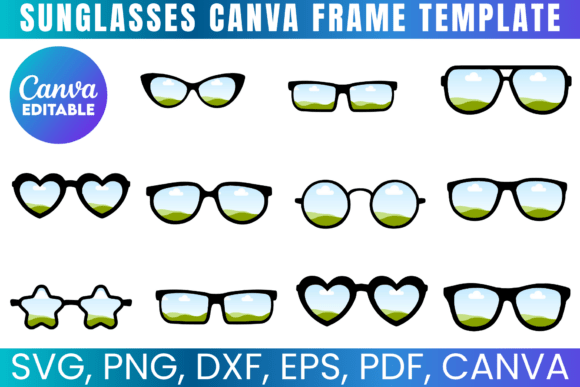 Sunglass Canva Frame Template: Create Stylish Custom Eyewear Designs