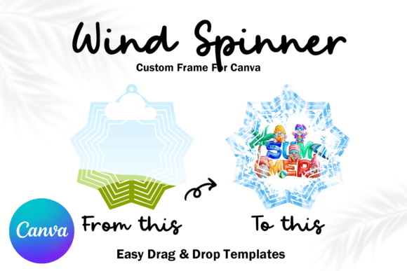 Sunset Wind Spinner: A Canva Frame for Dynamic Designs